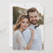 eenvoudige bruiloft Opslaan Datum Save The Date (Achterkant)