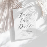eenvoudige bruiloft Opslaan Datum Save The Date<br><div class="desc">eenvoudig zwart-wit ontwerp met stijlvol,  modern lettertype.</div>