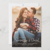 Eenvoudige bruiloft Opslaan van de datum Foto Temp Save The Date (Voorkant)