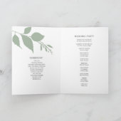 Eenvoudige bruiloft programma Sjabloon bladeren (Binnen)