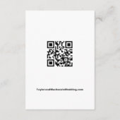 Eenvoudige bruiloft QR-code Informatiekaartje (Achterkant)