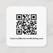 Eenvoudige bruiloft QR-code Informatiekaartje (Achterkant)