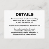 Eenvoudige bruiloft QR-code Rainbow Love Hearts Informatiekaartje (Voorkant)