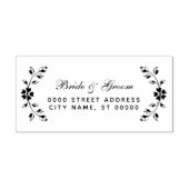 Eenvoudige bruiloft retour adres Zelfinkkend stemp Zelfinktende Stempel (Design)