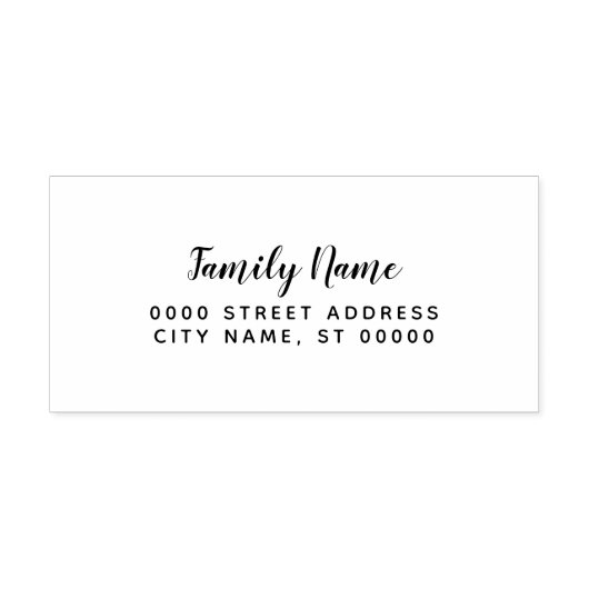 Eenvoudige bruiloft retour adres Zelfinkkend stemp Zelfinktende Stempel (Design)