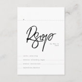 Eenvoudige bruiloft RSVP Informatiekaartje (Voorkant)