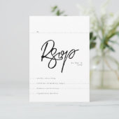 Eenvoudige bruiloft RSVP Informatiekaartje (Staand voorkant)
