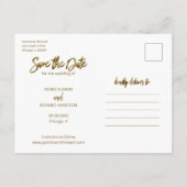 Eenvoudige bruiloft Save the Date 3 Photo Collage Briefkaart (Achterkant)