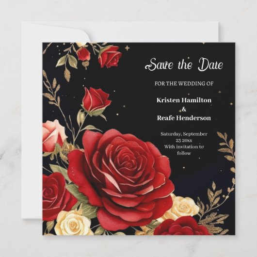 Eenvoudige bruiloft Save the Date Kaart (Voorkant)