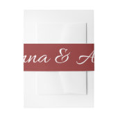 Eenvoudige bruiloft uitnodiging buik bands uitnodigingen wikkel (Voorkant Voorbeeld)