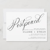Eenvoudige bruiloft uitstel invoegen kaart (Voorkant)
