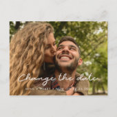 Eenvoudige bruiloft update Wijzig de datum Briefkaart (Voorkant)