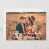 Eenvoudige bruiloft Verander de datum Aankondiging (Voorkant)