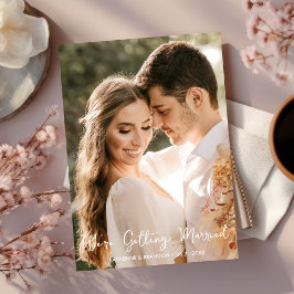 Eenvoudige bruiloft We gaan trouwen Foto Kaart