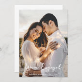 Eenvoudige bruiloft We zijn verloofd om getrouwd t Kaart (Voorkant / Achterkant)