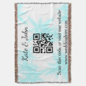 Eenvoudige bruiloft website met code Throw Blanket Deken (Voorkant Verticaal)
