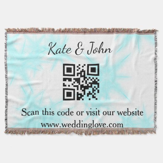 Eenvoudige bruiloft website met code Throw Blanket Deken (Voorkant)
