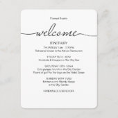 Eenvoudige bruiloft Weekend Reisschema Favor Bag W Informatiekaartje (Voorkant)