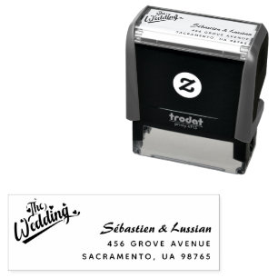 eenvoudige bruiloft  zelfinktende stempel