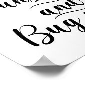 Eenvoudige bruiloft zonnebrandcrème en bug spray t poster (Hoek)