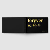 Eenvoudige bruiloft zwart goud folie gastenboek (Volledig)