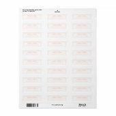 Eenvoudige Bruiloften RSVP Retouradres Peach White Etiket (Full Sheet)