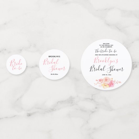 Eenvoudige Bruiloftsborrel met Bloemen Confetti (Achterkanten)