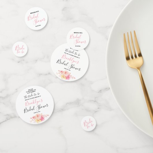 Eenvoudige Bruiloftsborrel met Bloemen Confetti (Groep)