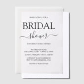 Eenvoudige Bruiloftsborrel Vellum Uitnodigingen (Offset)