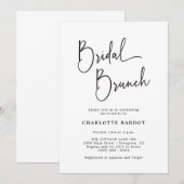 Eenvoudige Bruiloftsbrunch Kaart (Voorkant / Achterkant)