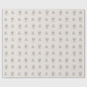 Eenvoudige Bruiloftsfeest Naam/Datum Cadeaupapier (Vlak)