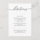 Eenvoudige bruiloftsrichting informatiekaartje (Voorkant)