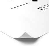 Eenvoudige Bruiloftswafelbar-poster Poster (Hoek)