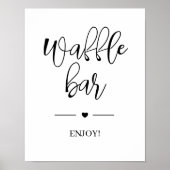 Eenvoudige Bruiloftswafelbar-poster Poster (Voorkant)