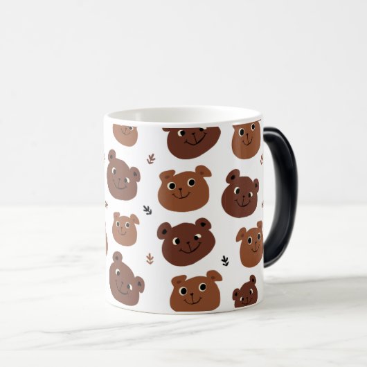 Eenvoudige Bruine Beren Mok (Voorkant rechts)