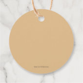 Eenvoudige bruine botanische schildpad Dank je wel Bedankjes Labels (Achterkant)