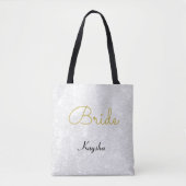 Eenvoudige bruine bruidsbruidbruid tote bag (Voorkant)