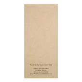 Eenvoudige bruine bruine prijslijst reclamekaart (Achterkant)