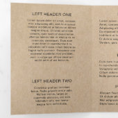 Eenvoudige bruine elegant-roestbrochure drieluik kaart (Binnenzijde eerst)