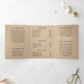 Eenvoudige bruine elegant-roestbrochure drieluik kaart (Binnen)