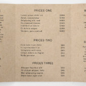 Eenvoudige bruine elegant-roestbrochure drieluik kaart (Binnenkant midden)