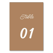 Eenvoudige bruine gepersonaliseerde bruiloft