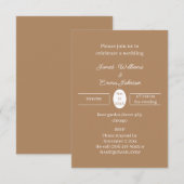 Eenvoudige Bruine Gepersonaliseerde Huwelijksuitno Save The Date (Voorkant / Achterkant)
