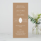 Eenvoudige Bruine Gepersonaliseerde Huwelijksuitno Save The Date (Staand voorkant)