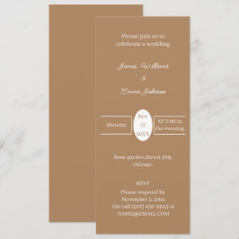 Eenvoudige Bruine Gepersonaliseerde Huwelijksuitno Save The Date