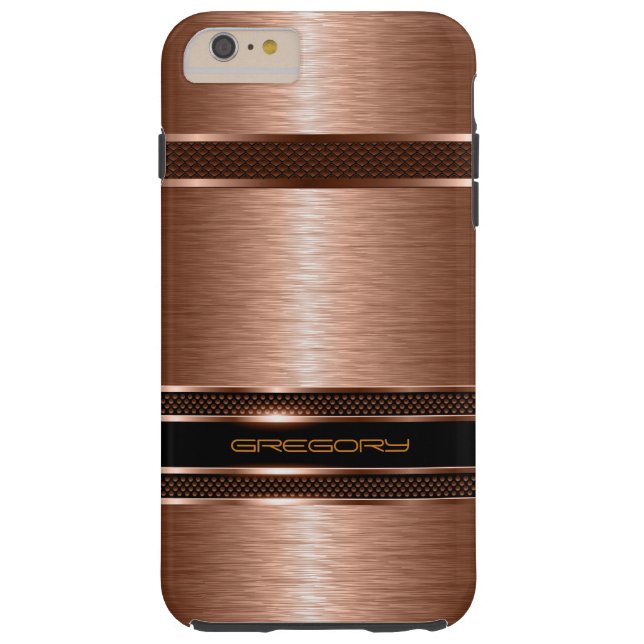 Eenvoudige bruine koperen tinten metallic look Case-Mate iPhone case (Achterkant)