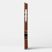 Eenvoudige bruine koperen tinten metallic look Case-Mate iPhone case (Achterkant / Links)