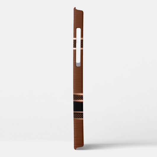 Eenvoudige bruine koperen tinten metallic look Case-Mate iPhone case (Achterkant / Links)