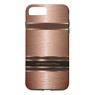 Eenvoudige bruine koperen tinten metallic look Case-Mate iPhone case
