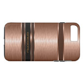 Eenvoudige bruine koperen tinten metallic look Case-Mate iPhone case (Achterkant (Horizontaal))